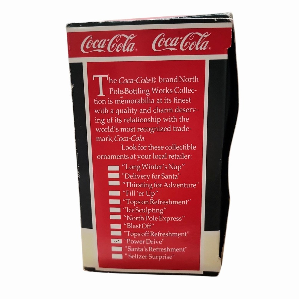 Coca-Cola Bottling Works Collection "Power Drive" Christmas Ornament 1994 w/ Box - Picture 4 of 5